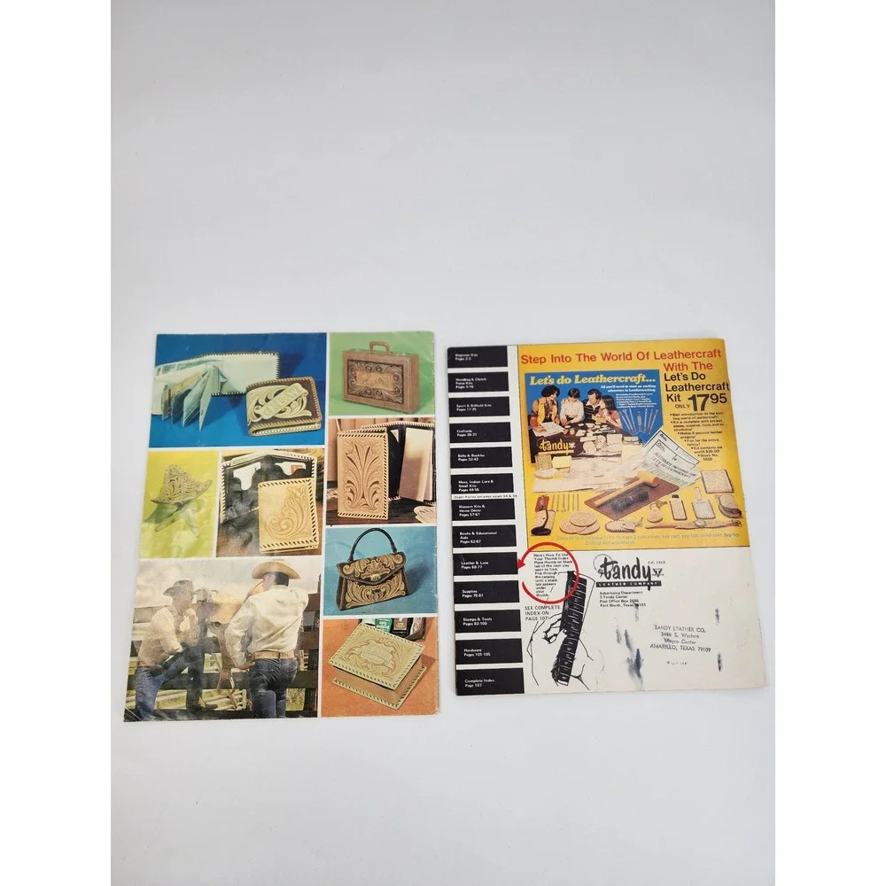 Vintage Tandy Leathercraft 1978 Catalog Leatherwork Book Craftaid Templates Lot
